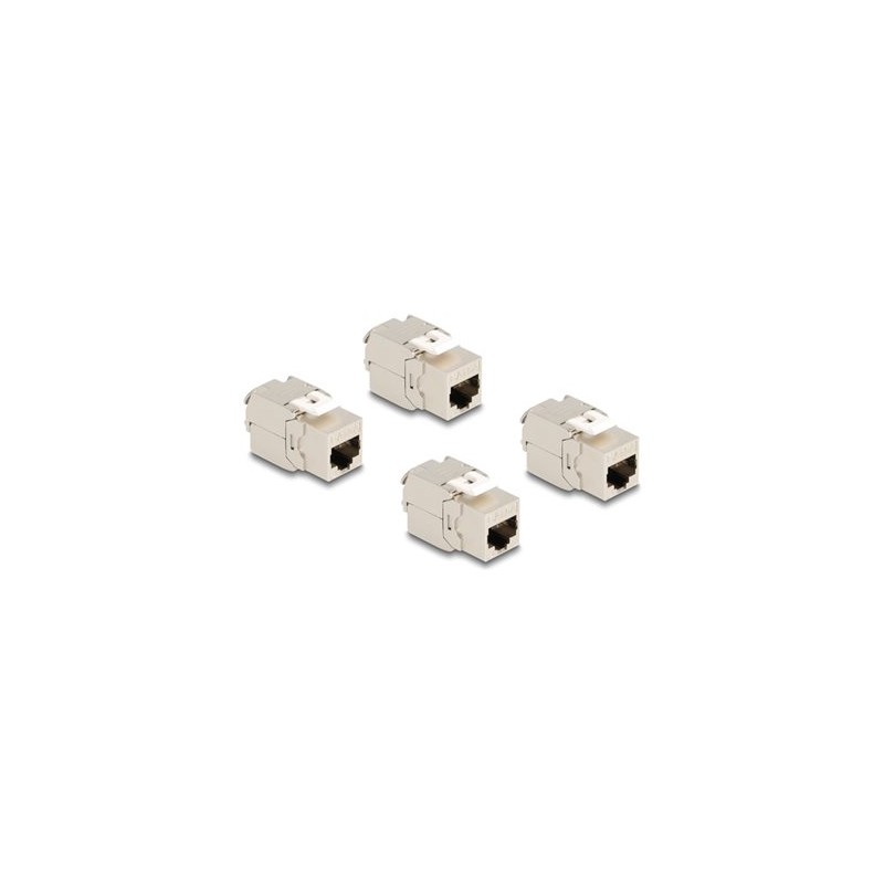 Delock - Modul - CAT 6a - STP - RJ-45 - bílá (balení 4)