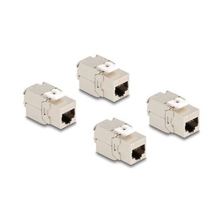 Delock - Modul - CAT 6a - STP - RJ-45 - bílá (balení 4)