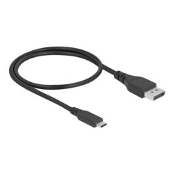 Delock - Kabel adaptéru - 24 pin USB-C (M) do DisplayPort (M) - DisplayPort 1.4 - 50 cm - podpora 8K60Hz (7680 x 4320) - černá