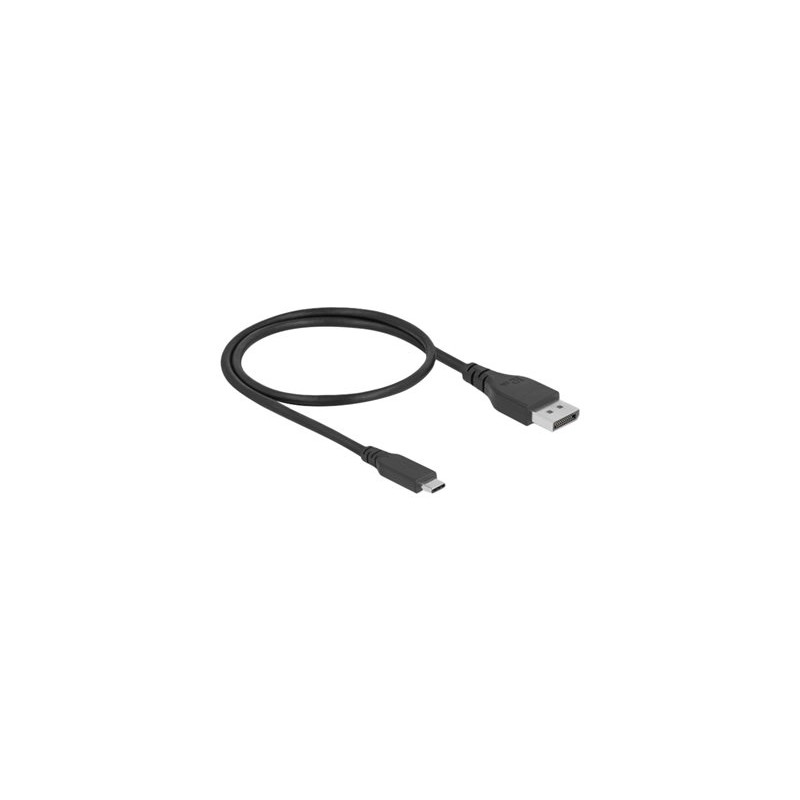 Delock - Kabel adaptéru - 24 pin USB-C (M) do DisplayPort (M) - DisplayPort 1.4 - 50 cm - podpora 8K60Hz (7680 x 4320) - černá