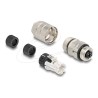 Delock - Sítový konektor - 8 pin M12-X (F) - CAT 6a - IEEE 802.3an