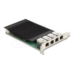 Delock - Sítový adaptér - PCIe x4 nízký profil - Gigabit Ethernet x 4