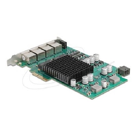 Delock - Sítový adaptér - PCIe 2.1 x4 - 1000Base-T (PoE+) x 4
