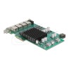 Delock - Sítový adaptér - PCIe 2.1 x4 - 1000Base-T (PoE+) x 4