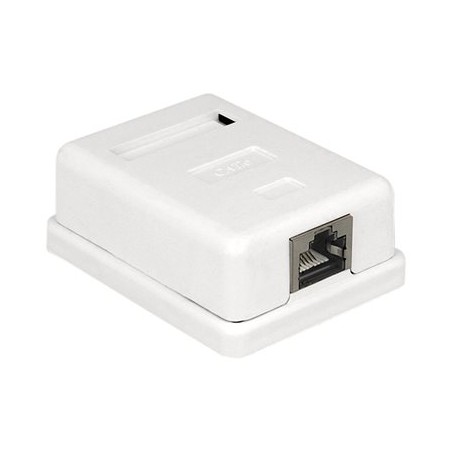 Delock - Zásuvka pro povrchovou montáž - CAT 6 - STP - RJ-45 - bílá