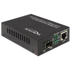 Delock Gigabit Ethernet Media Converter - Konvertor médií s optickými vlákny - 1GbE - 10Base-T, 100Base-TX, 1000Base-T