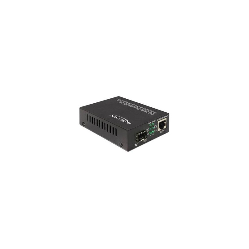 Delock Gigabit Ethernet Media Converter - Konvertor médií s optickými vlákny - 1GbE - 10Base-T, 100Base-TX, 1000Base-T
