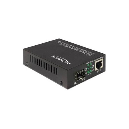 Delock Gigabit Ethernet Media Converter - Konvertor médií s optickými vlákny - 1GbE - 10Base-T, 100Base-TX, 1000Base-T