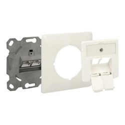 Delock Modular Wall Outlet flush mount 2 Port Cat.6A LSA - Zásuvka pro podomítkovou instalaci - CAT 6 - STP - RJ-45 X 2 - 1