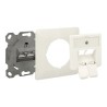 Delock Modular Wall Outlet flush mount 2 Port Cat.6A LSA - Zásuvka pro podomítkovou instalaci - CAT 6 - STP - RJ-45 X 2 - 1