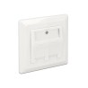 Delock Keystone Wall Outlet - Zásuvka pro povrchovou montáž - bílá, RAL 9010 - 2 porty