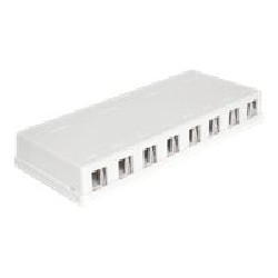 Delock Keystone Surface Mounted Box - Kryt zásuvné jednotky - bílá - 8 portů