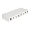 Delock Keystone Surface Mounted Box - Kryt zásuvné jednotky - bílá - 8 portů
