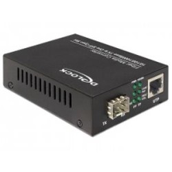 Delock Media Converter 1000Base-T to SFP - Konvertor médií s optickými vlákny - 1GbE - 10Base-T, 1000Base-LX, 1000Base-SX