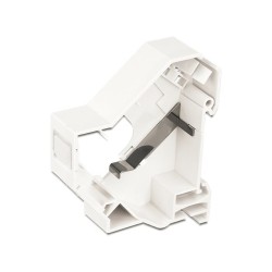 Delock Keystone Mounting for DIN rail shielded - Zásuvka pro montáž na DIN lištu - bílá - 1 port