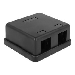 Delock Keystone Surface Mounted Box - Kryt zásuvné jednotky - černá - 2 porty