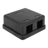 Delock Keystone Surface Mounted Box - Kryt zásuvné jednotky - černá - 2 porty
