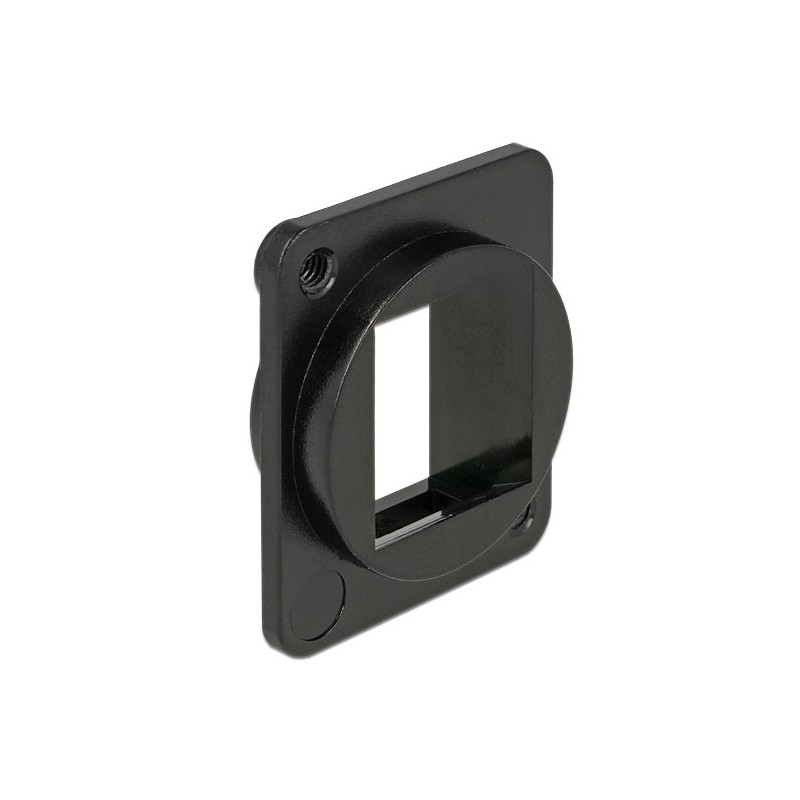 Delock Keystone Mounting 1 Port for D-type - Zásuvka - černá - 1 souprava - 1 port