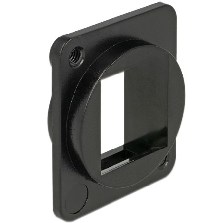 Delock Keystone Mounting 1 Port for D-type - Zásuvka - černá - 1 souprava - 1 port