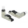 Delock - Síťový konektor - RJ-45 (M) úhlový - STP - CAT 6a - bootovaný