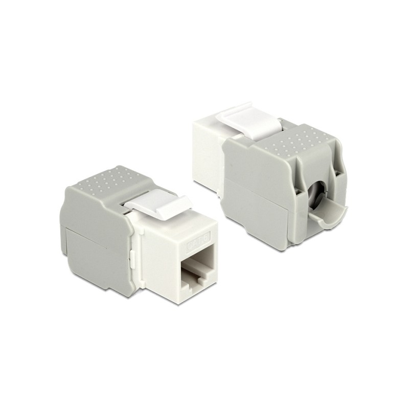Delock Keystone module - Modul - CAT 6 - UTP - RJ-45 - bílá