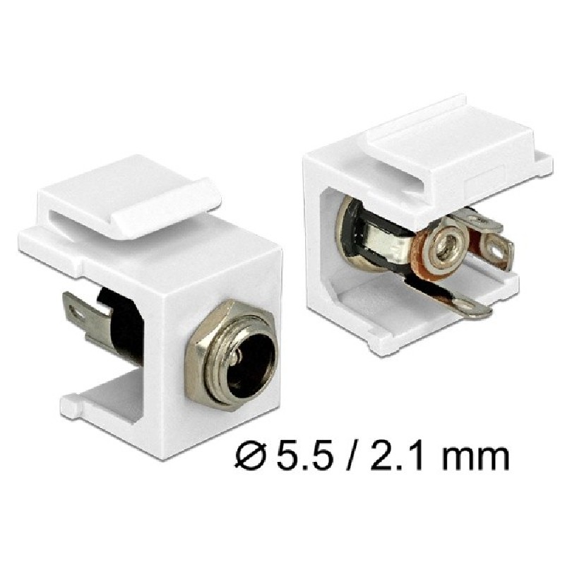 Delock - Modul - napájecí DC jack 5,5 mm (ID: 2,1 mm)