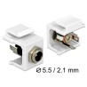 Delock - Modul - napájecí DC jack 5,5 mm (ID: 2,1 mm)