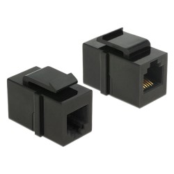 Delock Keystone module - Modul - CAT 3 - RJ-12 - černá