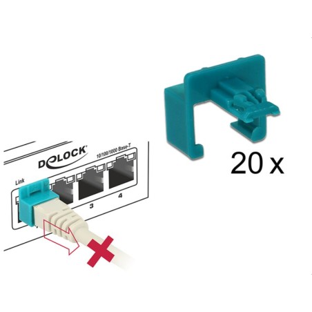 Delock Secure Clip Starter Set - Sada bezpečnostních zámků na kabely LAN