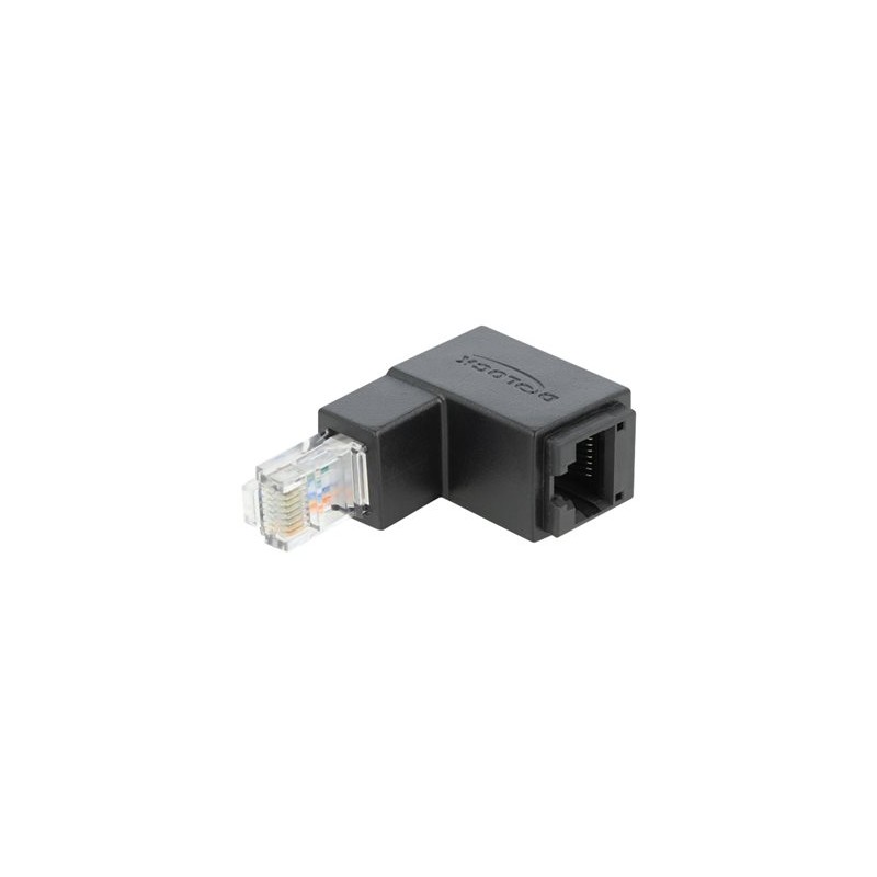 Delock - Sítový adaptér - RJ-45 (M) dolů zahnutý do RJ-45 (F) rovné - UTP - CAT 6