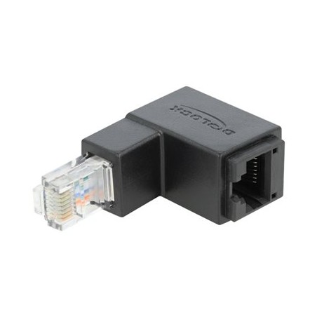 Delock - Sítový adaptér - RJ-45 (M) dolů zahnutý do RJ-45 (F) rovné - UTP - CAT 6
