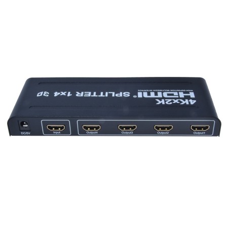 PremiumCord HDMI splitter 1-4 portů kovový s napájecím adaptérem, 3D, FULL HD