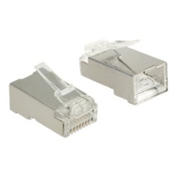 Delock - Sítový konektor - RJ-45 (M) - UTP - 5 - 6.5 mm - CAT 5e - pruhledná (balení 20)