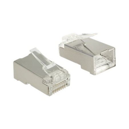 Delock - Sítový konektor - RJ-45 (M) - UTP - 5 - 6.5 mm - CAT 5e - pruhledná (balení 20)