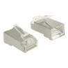 Delock - Sítový konektor - RJ-45 (M) - UTP - 5 - 6.5 mm - CAT 5e - pruhledná (balení 20)