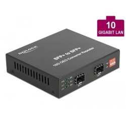 Delock Media Converter 10GBase-R SFP+ to SFP+ - Konvertor síťových médií - 10GbE - 10GBase-R - SFP+ / SFP+