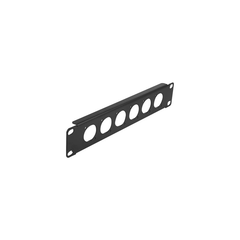 Delock - Patch panel (záslepný) - montáž do racku - černá - 1U - 10" - 6 portů