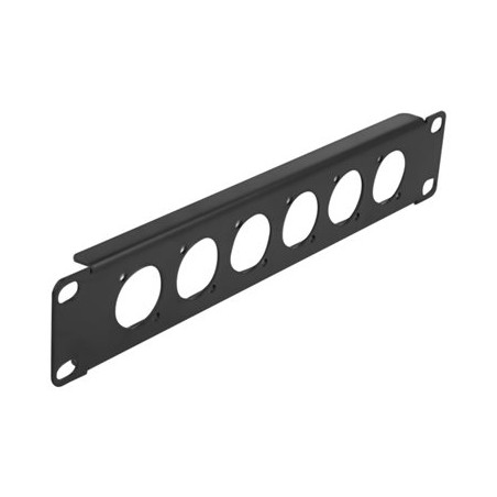 Delock - Patch panel (záslepný) - montáž do racku - černá - 1U - 10" - 6 portů