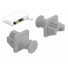 Delock for RJ45 - Krytka proti prachu - šedá (balení 10)