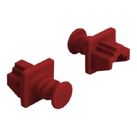 Delock for RJ45 - Krytka proti prachu - červená (balení 10)