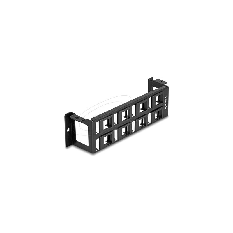 Delock - Patch panel (záslepný) (vertikální) - klíc - povrchová montáž - cerná - 8 portu