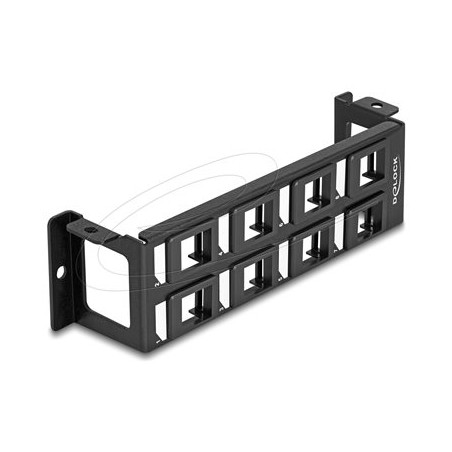 Delock - Patch panel (záslepný) (vertikální) - klíc - povrchová montáž - cerná - 8 portu