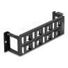 Delock - Patch panel (záslepný) (vertikální) - klíc - povrchová montáž - cerná - 8 portu