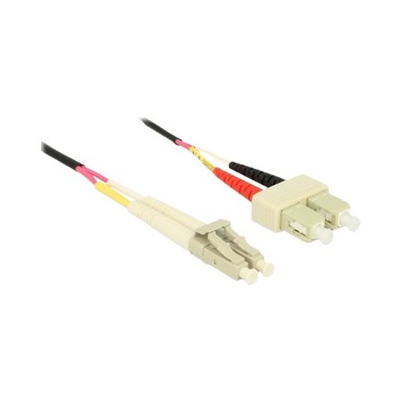 Delock - Síťový kabel - multirežim LC (M) do SC několik režimů (M) - 0.5 m - 1.8 mm - optické vlákno - 50 / 125 mikron - OM4