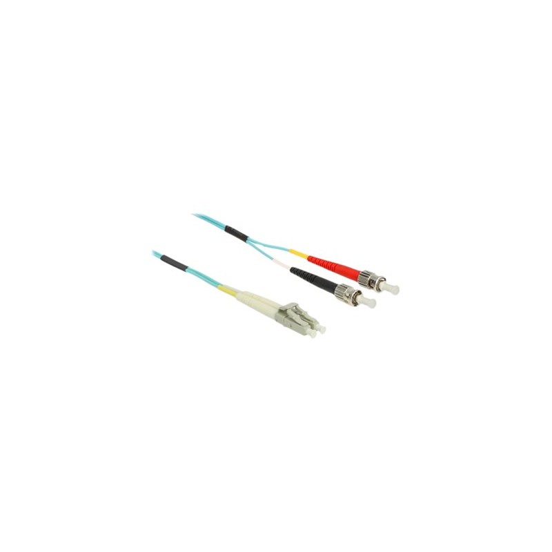 Delock - Síťový kabel - multirežim LC (M) do ST několik režimů (M) - 2 m - 1.8 mm - optické vlákno - 50 / 125 mikron - OM3