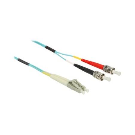 Delock - Síťový kabel - multirežim LC (M) do ST několik režimů (M) - 2 m - 1.8 mm - optické vlákno - 50 / 125 mikron - OM3