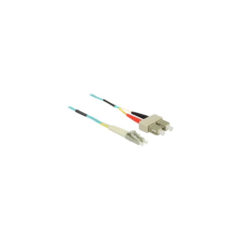 Delock - Sítový kabel - multirežim LC (M) do SC nekolik režimu (M) - 0.5 m - 1.8 mm - optické vlákno - 50 / 125 mikron - OM3