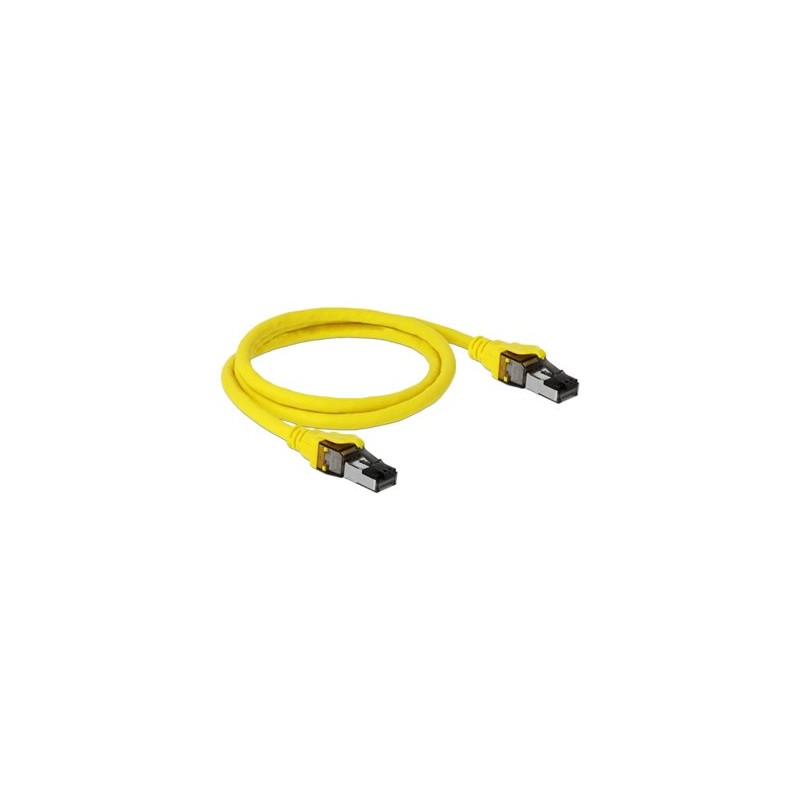 Delock - Síťový kabel - RJ-45 (M) do RJ-45 (M) - 1 m - SFTP, PiMF - CAT 8.1 - neobsahuje halogen, provedení bez hrbolků, licna
