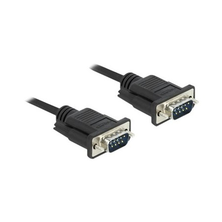 Delock - Sériový kabel - DB-9 (M) do DB-9 (M) - 50 cm - krídlové šrouby - cerná