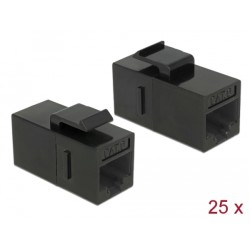 Delock Keystone Module RJ45 jack RJ45 jack Cat.6 UTP - Modul - CAT 6 - UTP - RJ-45 - cerná (balení 25)